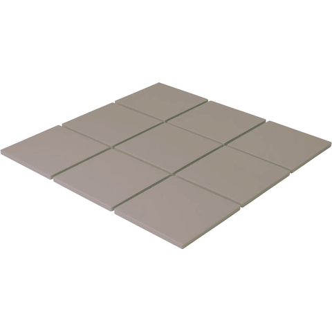 The Mosaic Factory London mozaïektegel - 30x30cm - wand en vloertegel - vierkant - full body - Porselein - mat grey (grijs) SW1235301