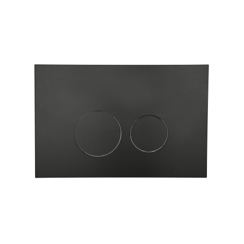 Pack WC QeramiQ Dely Swirl Compact - réservoir encastrable Geberit UP320 - avec bâti-support Burda - abattant slim - plaque de commande en plastique noir mat - boutons ronds - blanc mat SW1595631