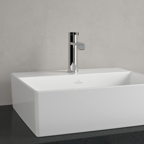 Villeroy & Boch memento 2.0 opzetwastafel - 50x42cm - met 1 kraangat - zonder overloop CeramicPlus - White Alpine (glans wit) SW156559
