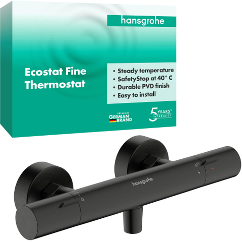 Hansgrohe Ecostat Fine opbouw douchethermostaat Brushed Black Chrome SW1566530