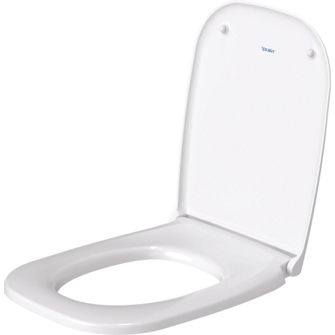 Duravit D-code WC-zitting - 44.3x35.9x5cm - met softclose - kunststof - compact - wit glanzend SW46981