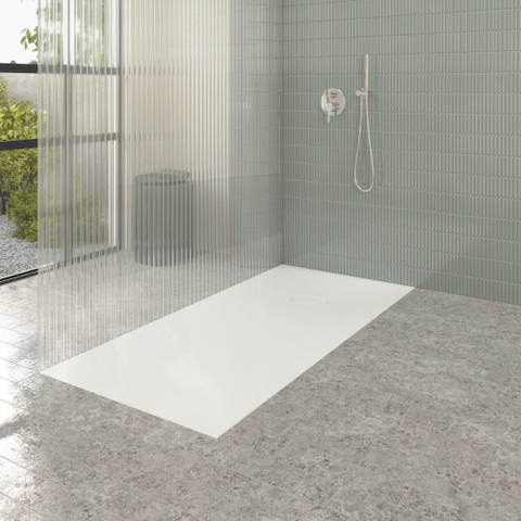 Villeroy & Boch Ecora douchebak - 170x80x4.5cm - afvoer korte zijde - white alpine (wit) SW1558880