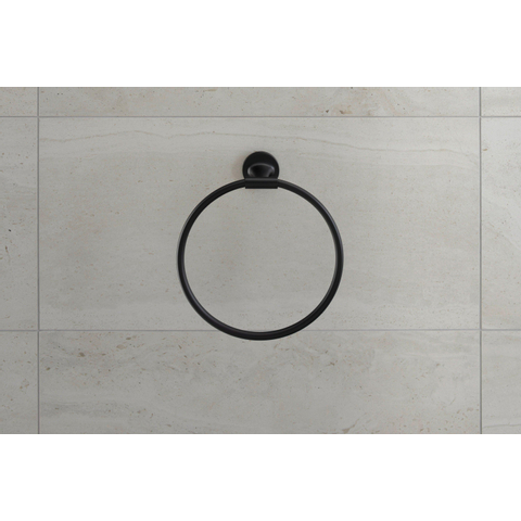 Duravit Starck T Handdoekring - diameter 21cm - mat zwart SW297099