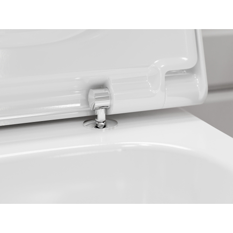 Hansgrohe EluPura Q abattant WC - 36.5x44cm - carré - softclose - déclipsable - blanc SW994907