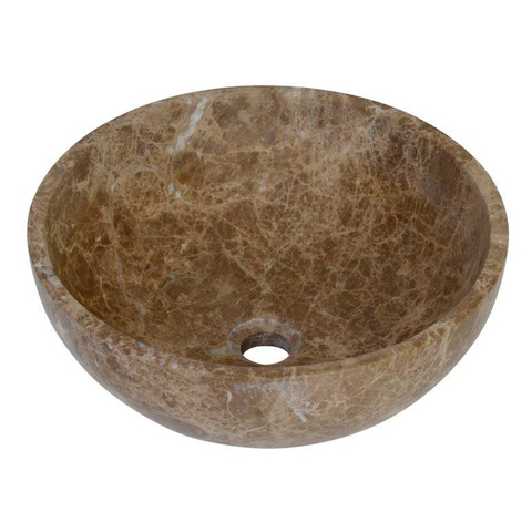 Plieger Round waskom - 38x38x13.6cm - marmer bruin SW536473