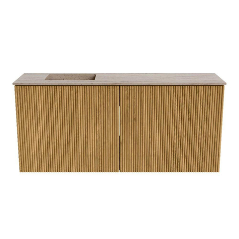 Mondiaz JOYA-DLUX 90cm meuble de toilette - couleur Oak - Vasque FAYE position Gauche Sans trou de robinet couleur Saba SW1424182