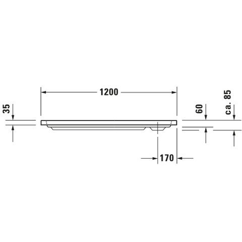 Duravit D Code douchebak acryl rechthoekig 120x80x8.5cm wit OUTLETSTORE STORE40834