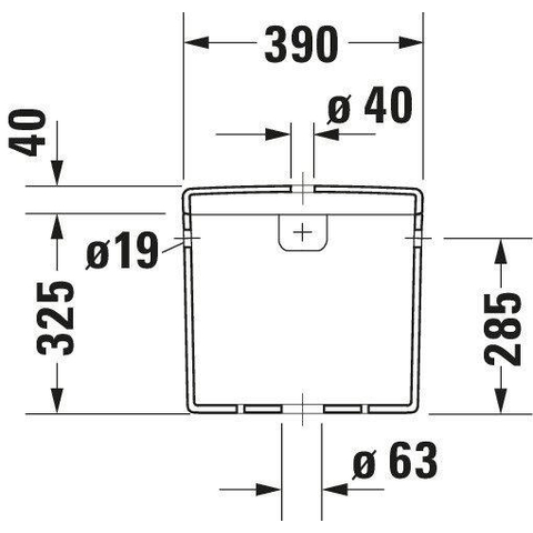 Duravit Starck 3 Reservoir - 390x365x180mm - dualflush inc/binnenw - wit 0305370