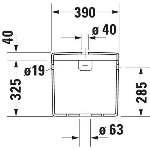 Duravit Starck 3 Réservoir WC WC avec intérieur 4.5litres connexion gauche ou droite Blanc 0305370
