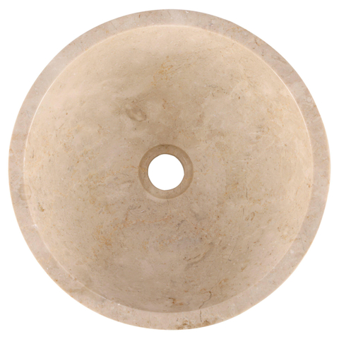 Differnz LODI Vasque à poser - 38cm - poli pierre naturelle - beige SW1236907
