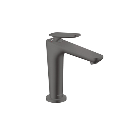 Hansgrohe Axor Citterio C 1-gats wastafelkraan 125 coolstart m. afvoerplug m. cubic cutvoorsprong 13.5cm - brushed black chrome SW1152127