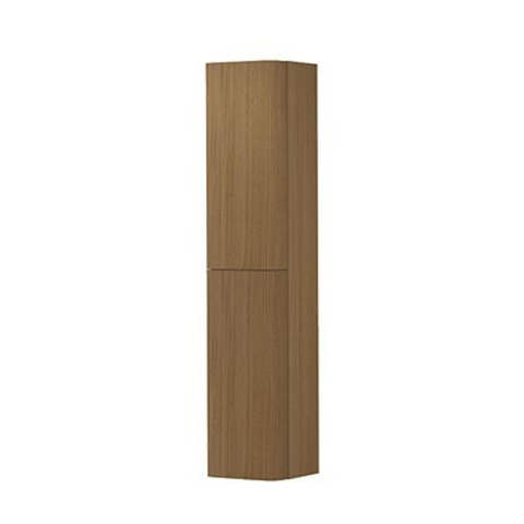 INK Concept R Hoge Kast - 35x35x169cm - 2 deuren - afgeronde hoeken - verticaal gefreesd - tbv grepen - rechtsdraaiend - light veneer SW1405432