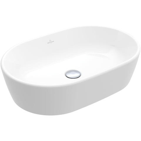 Villeroy & Boch Architectura vasque à poser 60x40x15,5cm - ovale avec trop-plein Blanc Alpin brillant Céramique SW762340