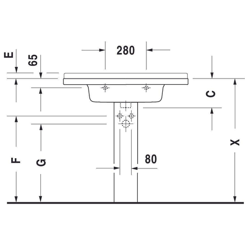 Duravit Starck 3 Philippe Starck - 3 meubelwastafel - 105x48.5cm - met wondergliss - wit 0314064