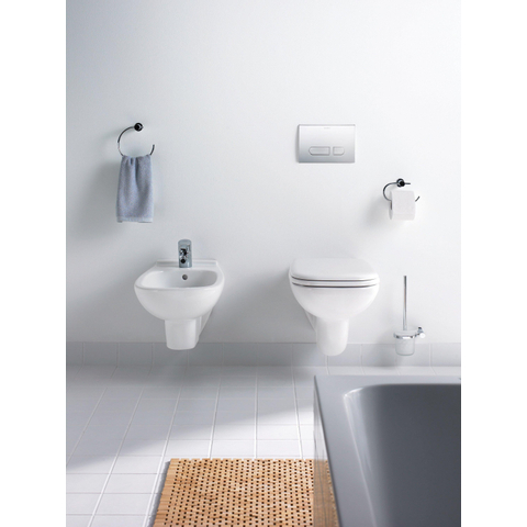 Duravit D-code Wandcloset - diepspoel - spoelrandloos - 35.5x54.5cm - rimless - wit SW104232