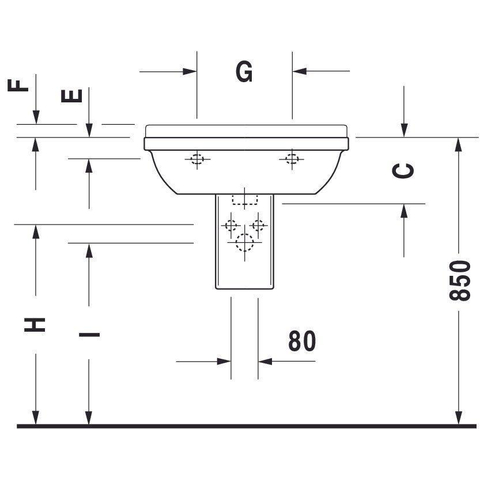 Duravit Starck 3 Wastafel - 65x48cm - wit 0312398