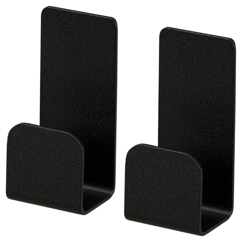 Haceka Redefine Crochet porte-serviette - simple - 2 pièces - autocollant - noir mat SW810807