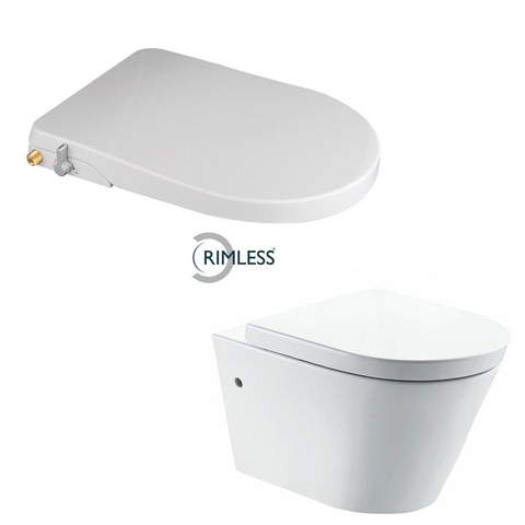 Wiesbaden Flow sans bride avec abattant wc douche WC luxe sans courant blanc SW377928