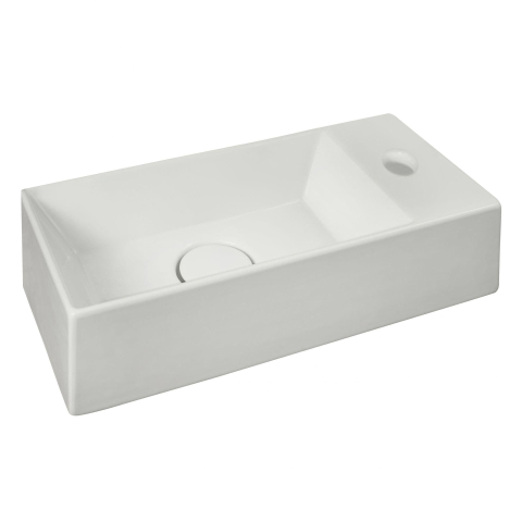 Xenz Rosa lave-mains - 20x20x11cm - céramique - 1 trou robinet - sans bonde - blanc mat SW379474