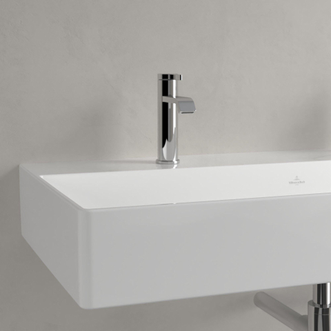 Villeroy & Boch memento 2.0 wastafel onderzijde - geslepen - 100x47cm - zonder overloop - 2 kraangaten CeramicPlus - White Alpine (glans wit) SW358449