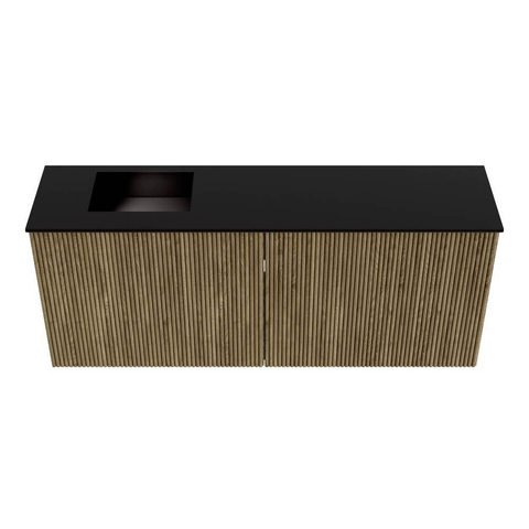 Mondiaz JOYA 100cm meuble de toilette - couleur Dusk - Vasque FAYE position Gauche 1 trou de robinet couleur Urban. SW1421652