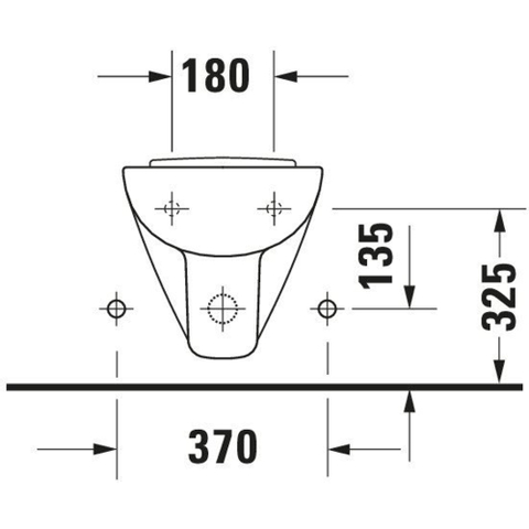 Duravit D-code Wandbidet - 350x350x480mm - 1 kraangat - met overloop - compact - wit 0315119