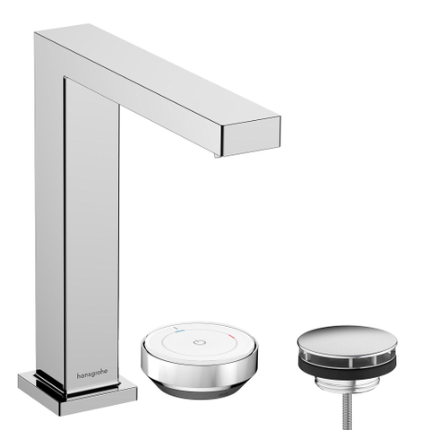 Hansgrohe Tecturis E 2-gats wastafelkraan - 150 - coolstart - met waste - hoogglans chroom SW918744