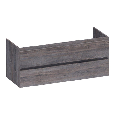 BRAUER Joy meuble sous-lavabo 120 2 tiroirs softclose - sans poignées - 2 découpes pour siphon - Driftwood SW1201022