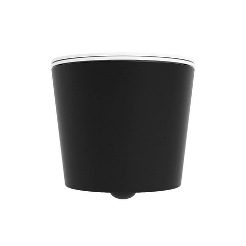Mondiaz LAVIE hangtoilet – spoelrandloos – 36 x 53 cm – met softclose zitting – Urban (zwart), zitting Talc (wit) SW1208764