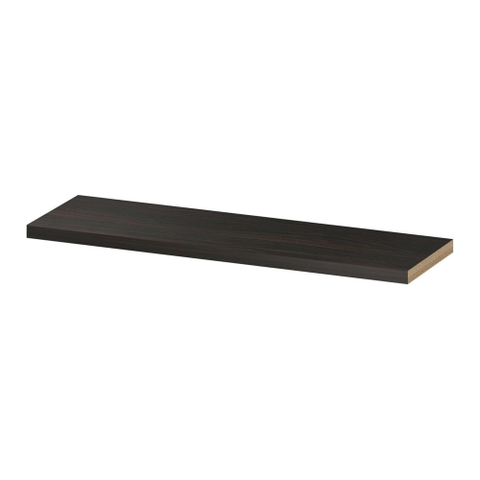INK 35d étagère murale - 120x35x3.5cm - bord avant chanfreiné - pour niche - MFC Chêne intense SW493822