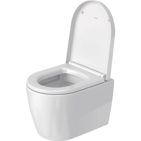 Duravit Me by starck WC-zitting - 43.8x37.4x5.1cm - compact - met softclose - met quickrelease - kunststof - afneembaar - wit glanzend 0293438