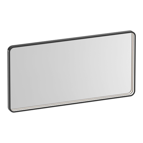 BRAUER Sapphire spiegel 100 rechthoekig afgerond gunmetal frame met directe LED-verlichting met dim- en kleurfunctie en afstandsbediening SW1203760