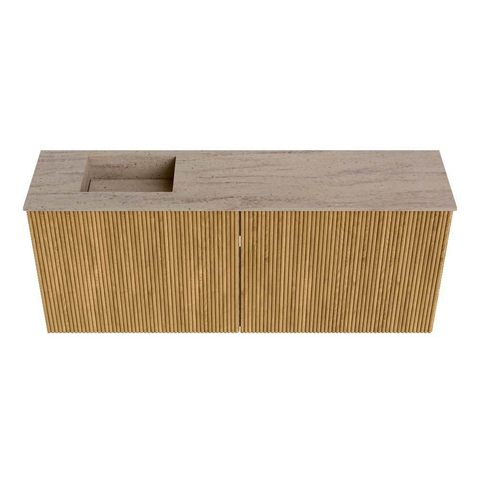 Mondiaz JOYA-DLUX 100cm meuble de toilette - couleur Oak - Vasque FAYE position Gauche 1 trou de robinet couleur Saba. SW1424199