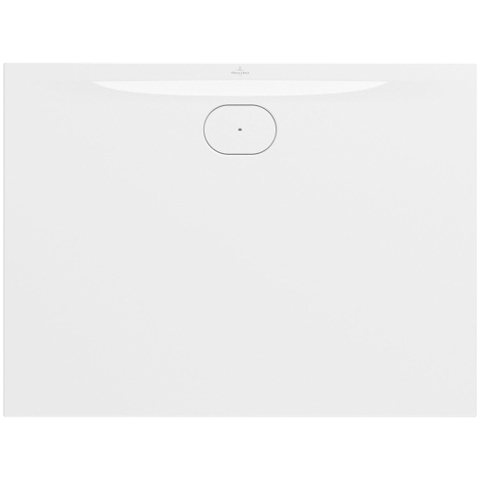 Villeroy & Boch Ecora douchebak - 120x90x3.5cm - afvoer lange zijde - white alpine (wit) SW1558861