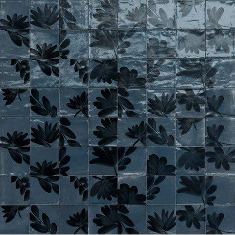 Ceralto Drapé Mural Decor-strip - 15x15cm - 10.0mm - Blu SW669923