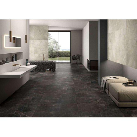 ÉCHANTILLON Ceralto Briano Accent Carreau de sol et de mur 100x100cm 6mm rectifié R10 grès cérame Black Diamond SW912640