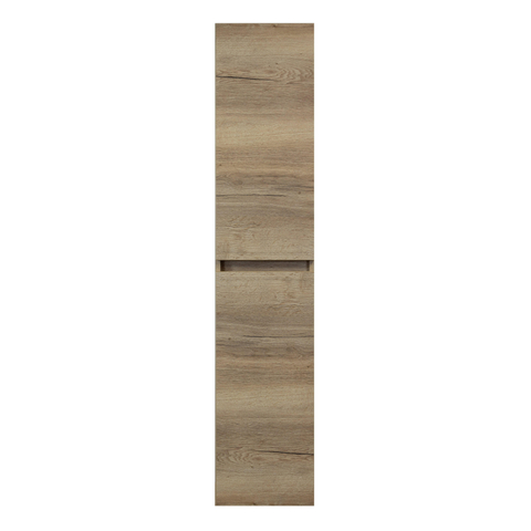 H&R Badmeubelen Hoge Kast - 35x35x170cm - 2 deuren - linksdraaiend - greeploos - natuur eiken SW232820