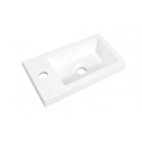 Xellanz fontein - 40x22x5cm - rechthoek - 1 kraangat - zonder overloop - hoogglans wit SW72929
