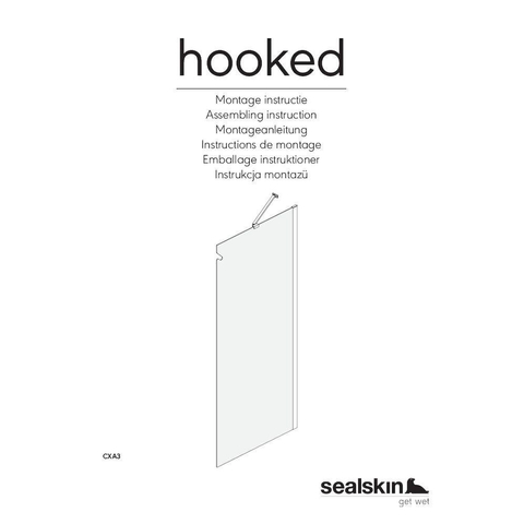 Sealskin Hooked inloopdouche 140x200cm 6mm veiligheidsglas zilver hoogglans SW543199