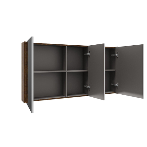 Saniclass Holz Pure armoire de toilette – 120 x 63 x 16 cm – Noyer pur SW1448810