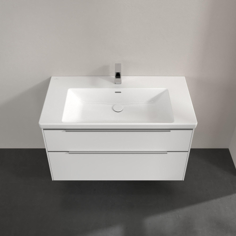 Villeroy & Boch Subway 3.0 wastafelonderkast - 97.3x57.9cm - 2 lades - Brilliant White (wit) SW641686