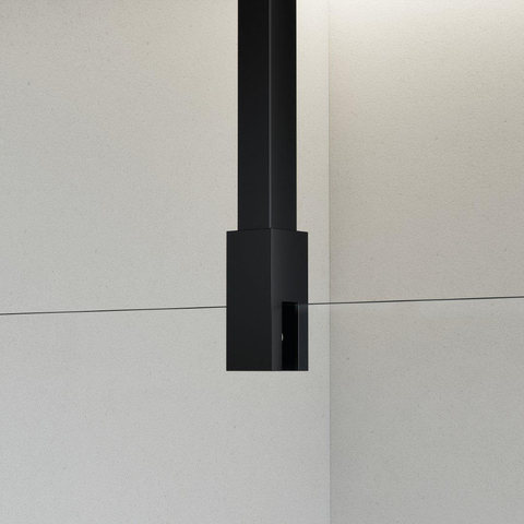 Fortifura Galeria Douche à l'italienne - 100x200cm - Clair - Bras plafond - Noir mat SW957337
