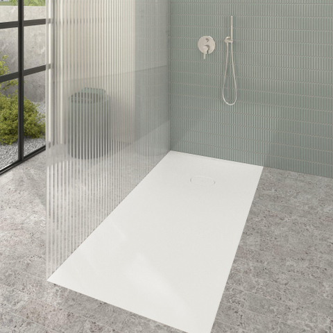 Villeroy & Boch Ecora douchebak - 160x80x4.5cm - afvoer korte zijde - white alpine (wit) SW1558923