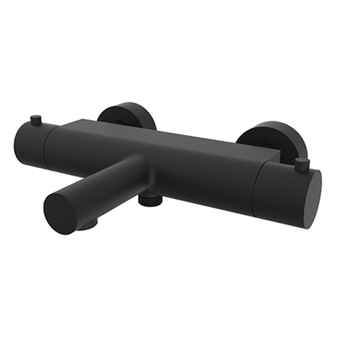 Wiesbaden Style thermostatische badmengkraan cooltouch mat zwart incl. handdoucheset SHOW26579