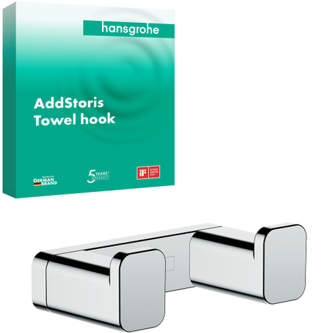 Hansgrohe AddStoris Q handdoekhaak dubbel - hoogglans chroom SW651246