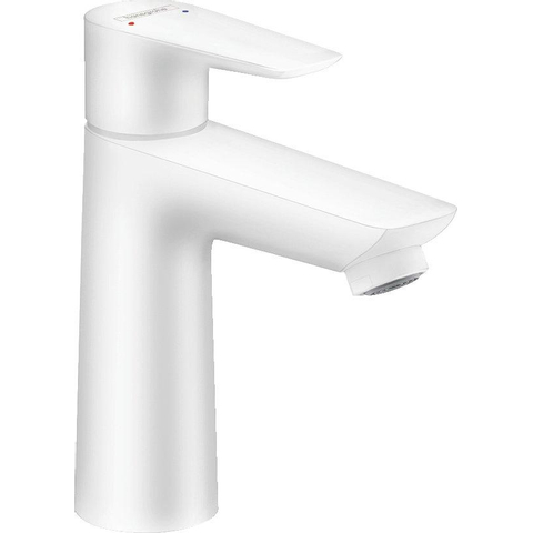 Hansgrohe Talis E wastafelkraan 110 met waste mat wit SW358787