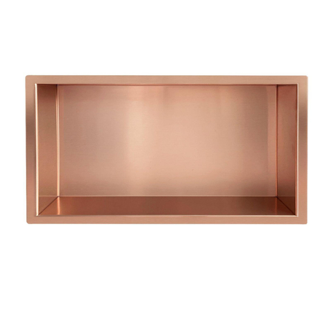 Wiesbaden Demis inbouwnis 30 x 60 x 10 cm geborsteld brons koper PVD OUTLETSTORE STORE44086
