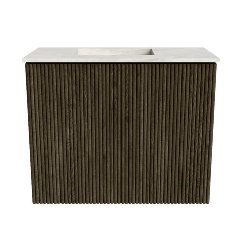 Mondiaz JOYA-DLUX Meuble de toilette 50cm - couleur Shadow - Vasque FAYE position Gauche Sans trou de robinet couleur Ostra. SW1422989