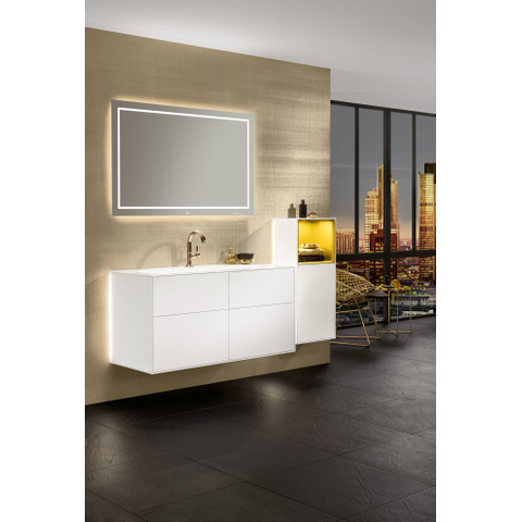 Villeroy & Boch Finion Lavabo à poser sur meuble - 1200 x 500 x 160 mm - Blanc Alpin CeramicPlus - avec trop-plein dissimulé - non poli SW106538