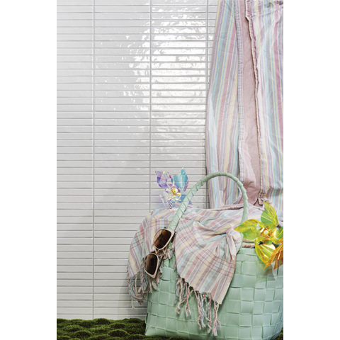 ÉCHANTILLON Terravito Girivo Carreau mural en céramique - 35x35cm - 9.2mm - Blanc SW1408445